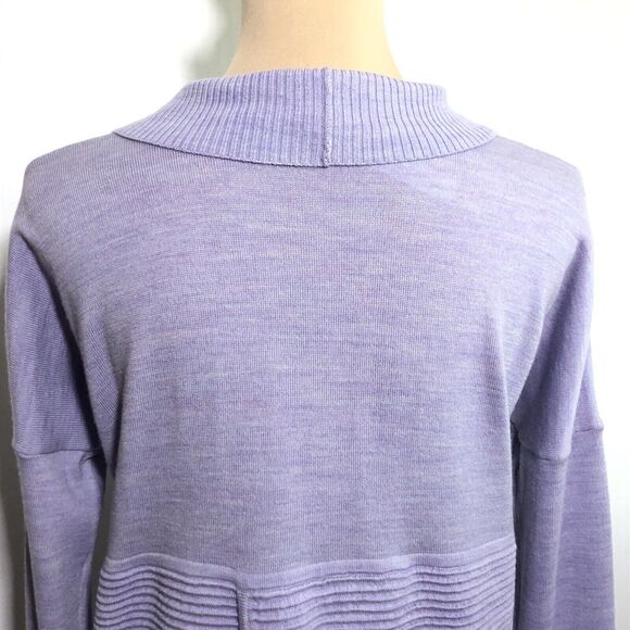 Lululemon Cardigan Sweater Womens 6 Purple LilacSit In Lotus Wrap II Merino Wool - Picture 9 of 14